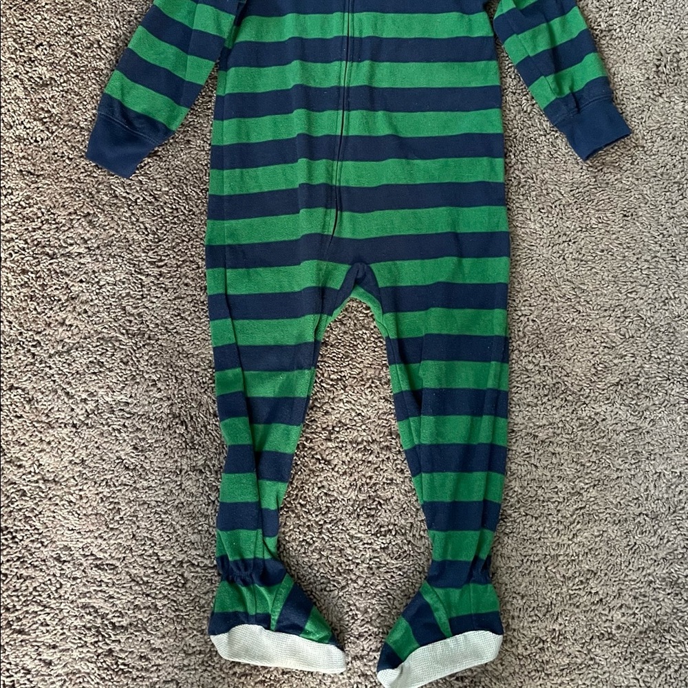 Boys zip up footie pajamas